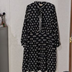 Modcloth Retro Black Dress with White Flowers Women's 1X